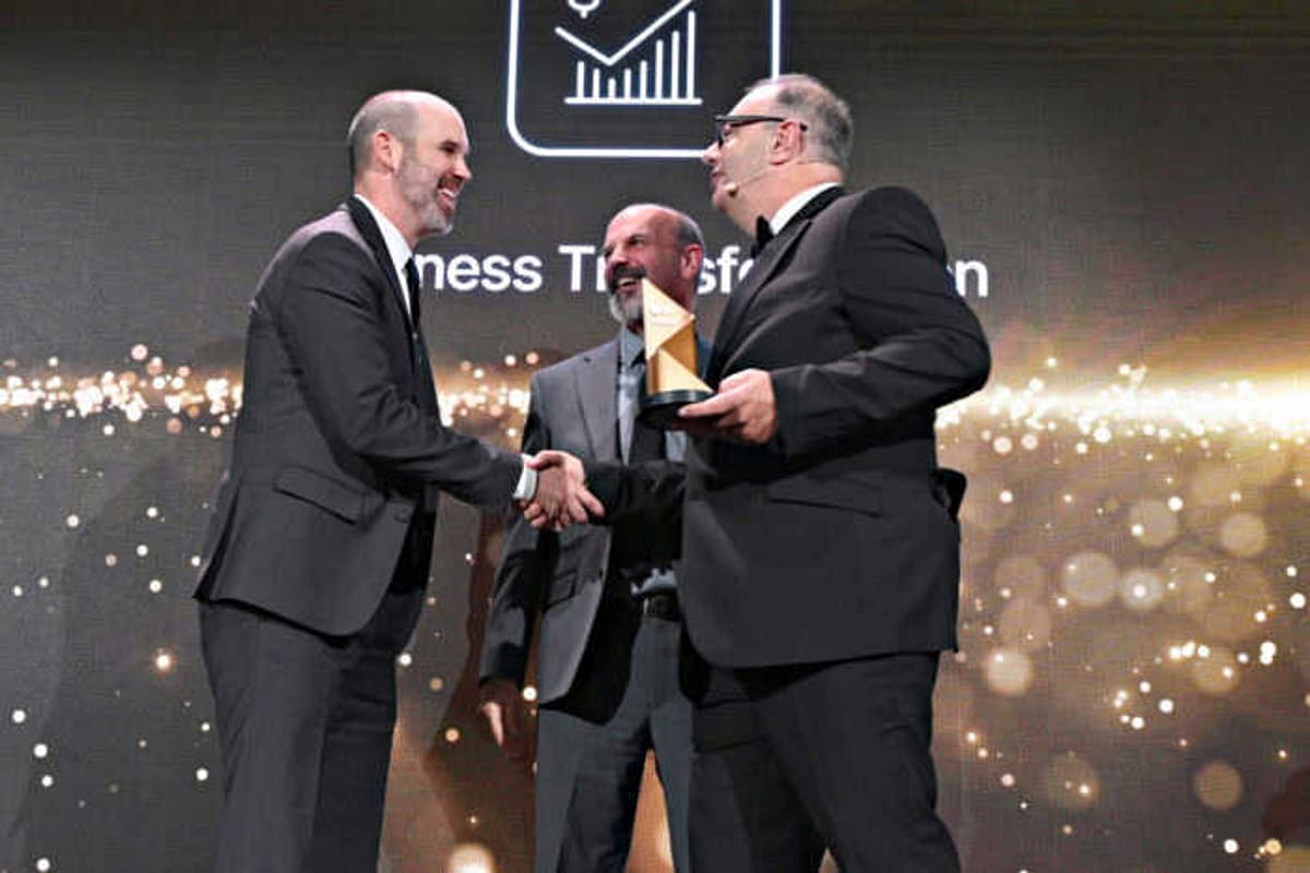 Danny Lazear, vice president, Archway Systems; Mike Lazear, president and founder, Archway Systems; and Allan Murphy, senior vice president, product sales, Bentley Systems.