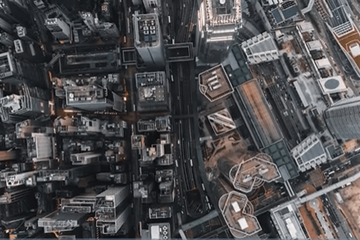 Aerial city view