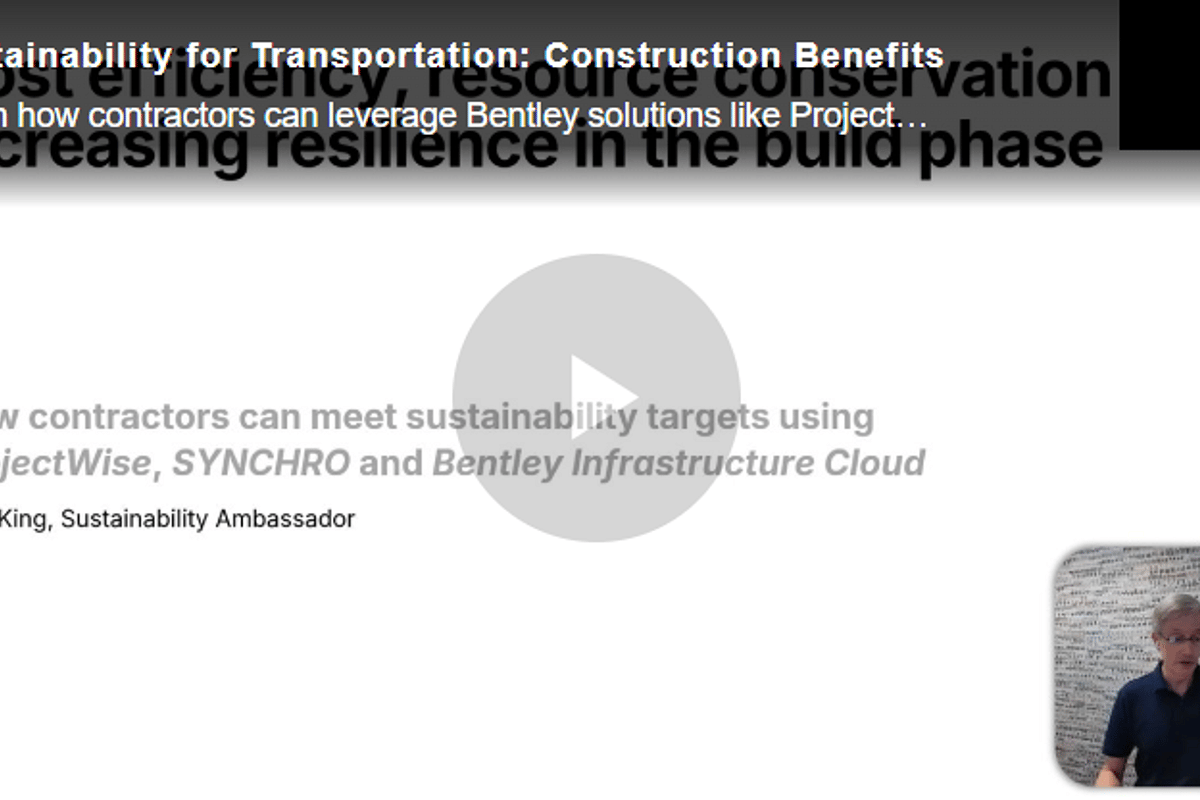 Video presented by Paul King about construction benefits