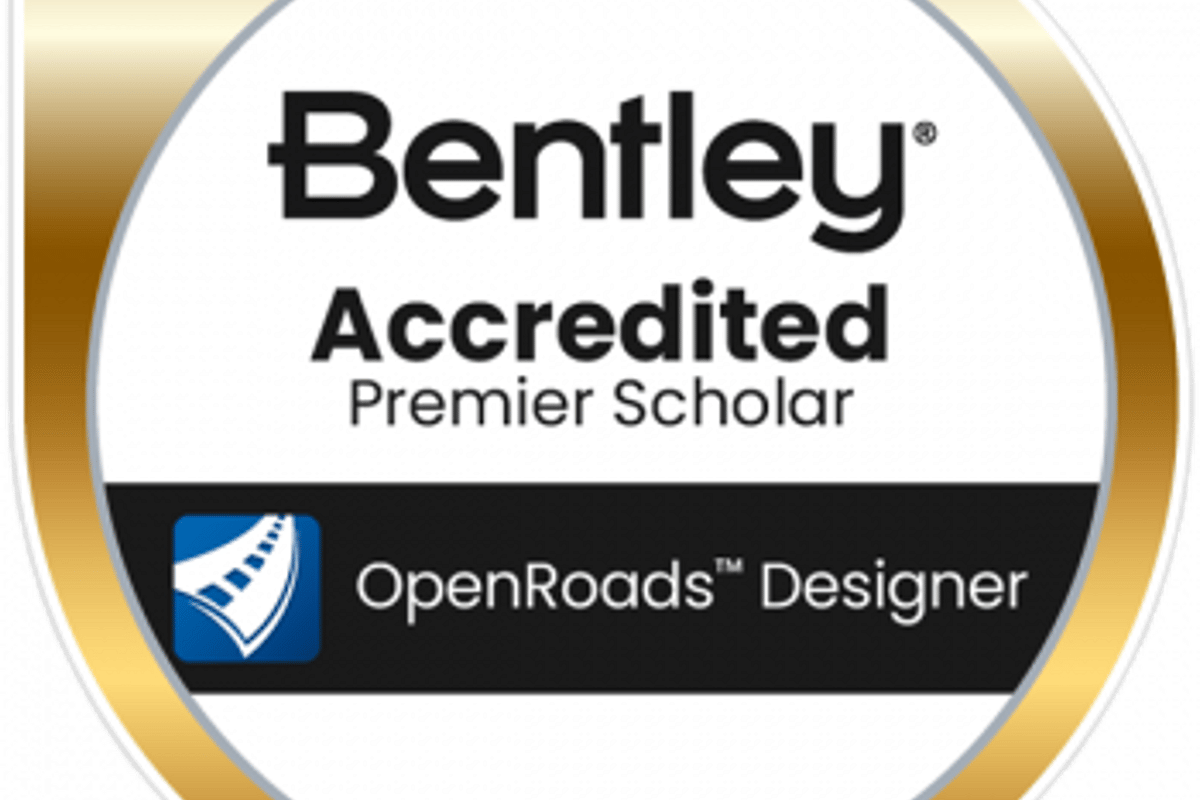 OpenRoads Designer accreditation badge