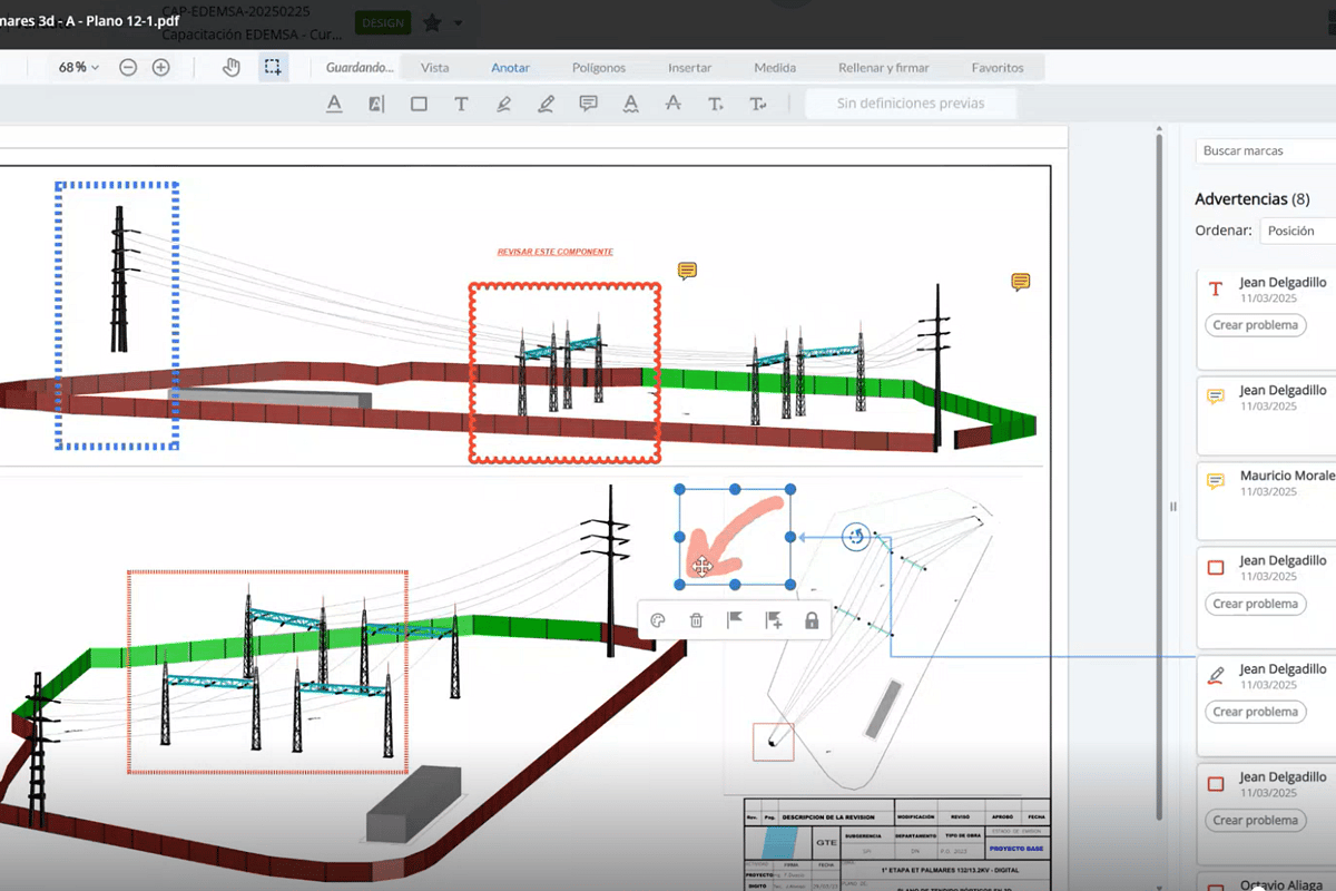 The Palmares substation project in ProjectWise