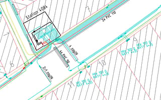Detailed network design and documentation of a utility system in OpenUtilities sisNET.
