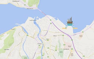 Project portfolio view in AssetWise 4D Analytics, showing asset locations on a map.