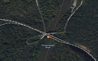 Map view in AssetWise Inspections identifying a bridge asset for inspection.