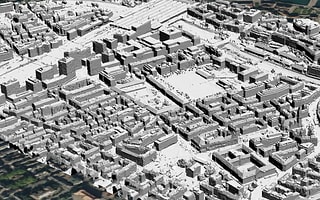 City-scale 3D reality mesh created in iTwin Capture Modeler to produce a digital twin.
