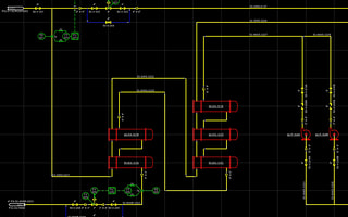 An intelligent piping and instrumentation diagram (P&ID) created in OpenPlant PID.