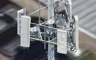 Reality model of a communication tower mount used for automated structural analysis in OpenTower Mount Analysis.
