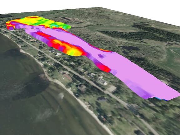 A visualization showing the benefits of Res2DInv and Res3DInv, highlighting automated 2D and 3D resistivity inversion models for complex subsurface structures.