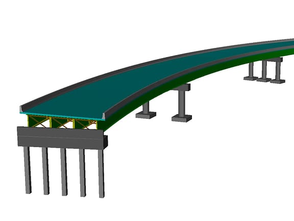 A split-screen view of the Civil WorkSuite interface showing dynamic road alignment, grading tools, and engineering analysis panels.