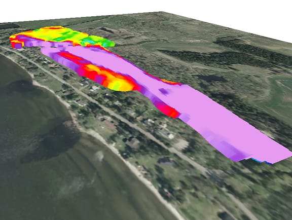 A visualization showing the benefits of Res2DInv and Res3DInv, highlighting automated 2D and 3D resistivity inversion models for complex subsurface structures.