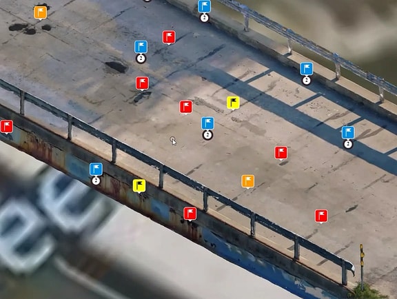The interactive user interface of iTwin Experience showcasing real-time sensor integrations, spatial analytics, and asset performance tracking.