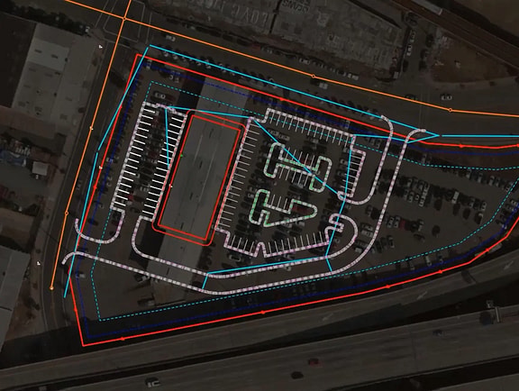 The OpenSite Designer interface displaying automated site grading optimization, earthwork volume comparisons, and stormwater drainage design.