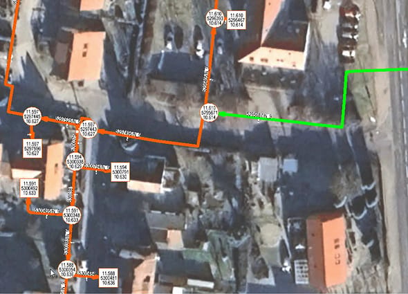 Hydraulic analysis of a utility distribution network shown in OpenUtilities sisHYD.