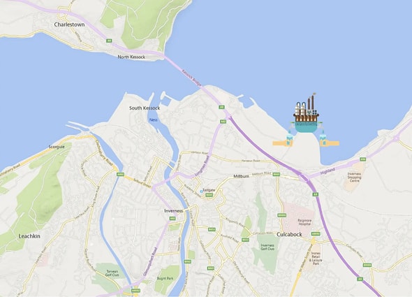 Project portfolio view in AssetWise 4D Analytics showing asset locations on a map.