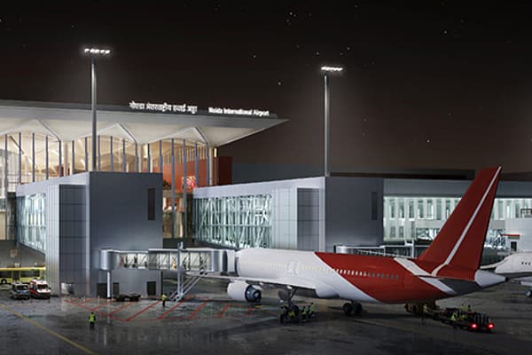 Airplane at India airport