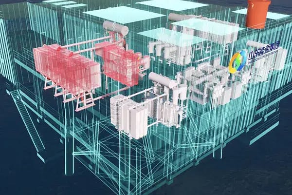 Digital rendering of Shandong Energy Group Bozhong offshore wind farm site A