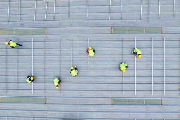 people working