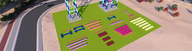 A 3D visualization of L&T Construction's modular design for elevated water tanks, showing the precast components used to deliver safe drinking water across rural India.