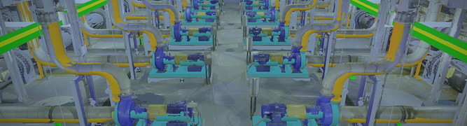 A 3D reality model of the pump room at the Fort Wayne Water Pollution Control Plant, created by Jacobs using laser scanning to plan upgrades to the secondary treatment system.
