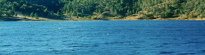 A view of the Cotter Reservoir, where Icon Water used drone data and a digital twin to monitor the catchment area and manage the risk of sediment runoff after major bushfires.