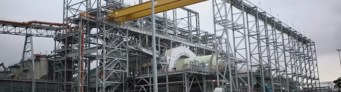 A shot of the large Vale processing facility in South Africa, where the PlantSight digital twin was used to improve maintenance strategies and reduce downtime.