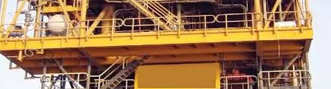 A large, multi-deck offshore wellhead platform for oil and gas production