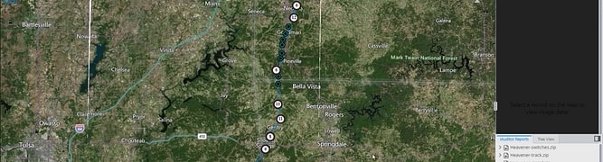 Allvision user interface, showing how AI-audited asset data is federated into a digital twin, enabling users to make faster decisions by visualizing infrastructure changes on a map.