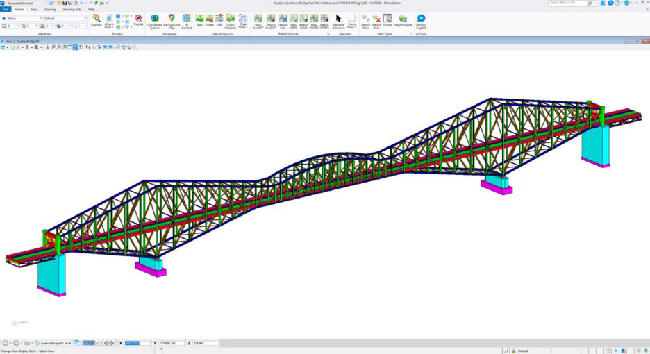quebec bridge ai reconstruction microstation