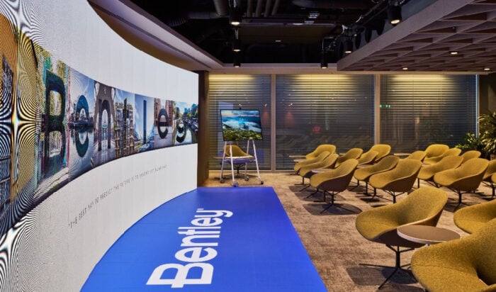 Bentley Systems UK Headquarters includes an interactive experience center.