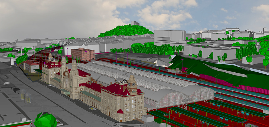 SUDOP iTwin Prague Main Railway Station Visual South-West View
