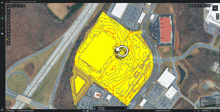 A screenshot of a map generated by OpenSite