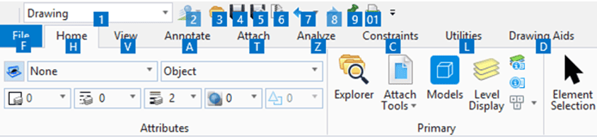MicroStation and AutoCAD shortcuts