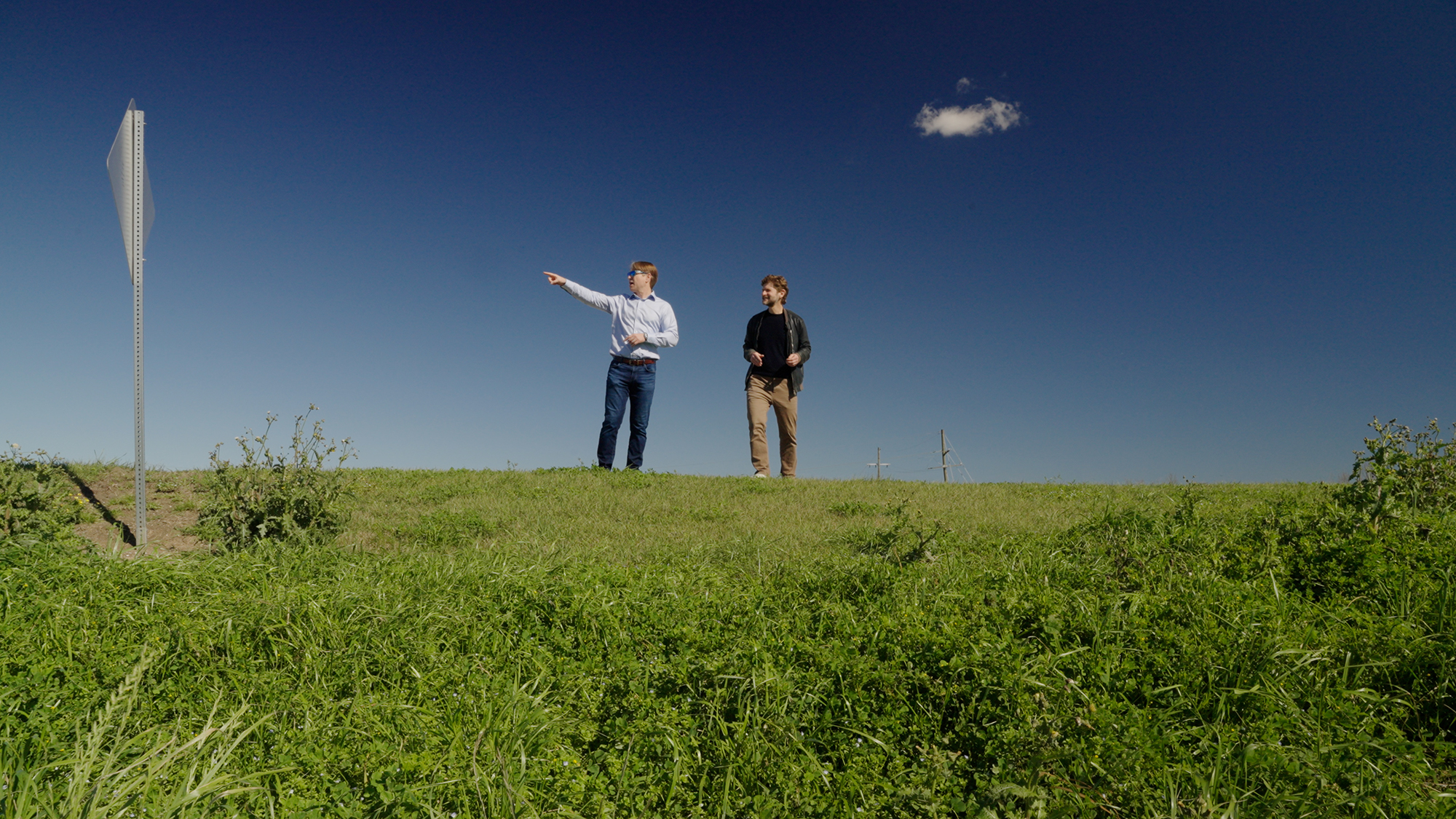 Dustin Parkman, VP of Industry Solutions (left) and Kellner discuss water resiliency.
