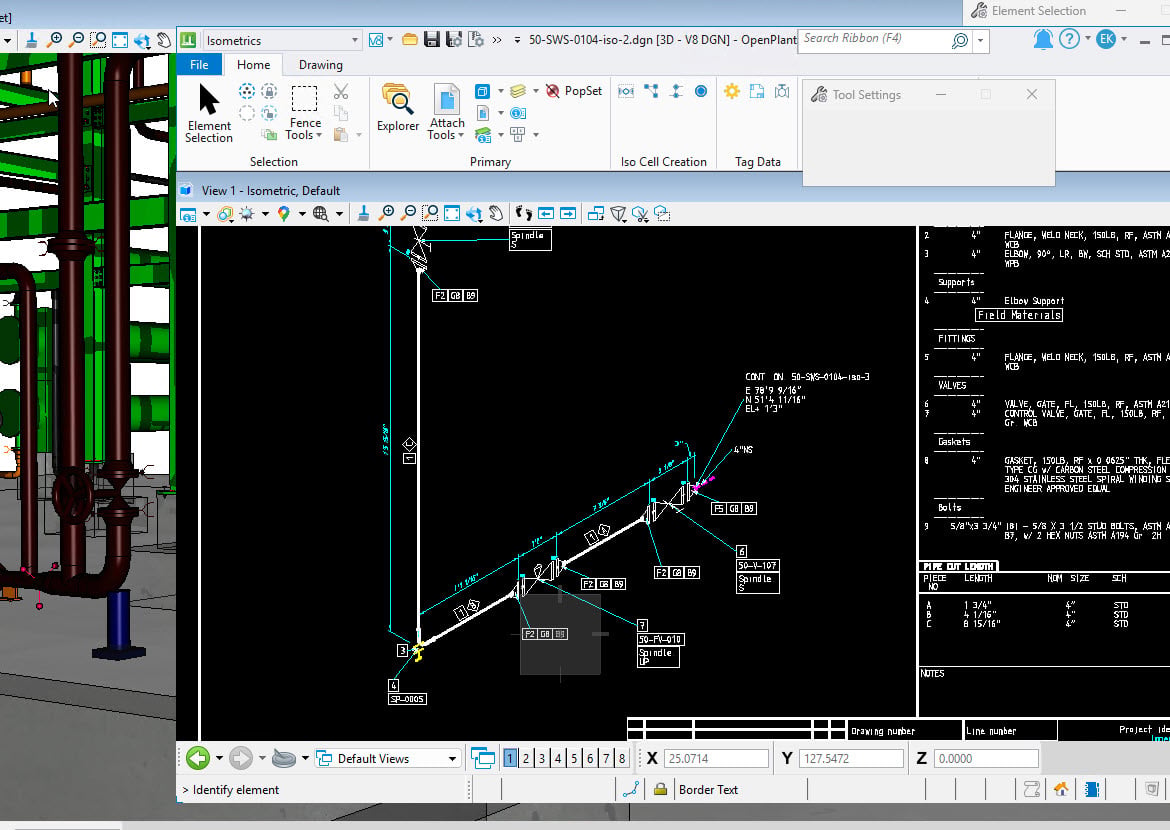 isometric drawing production