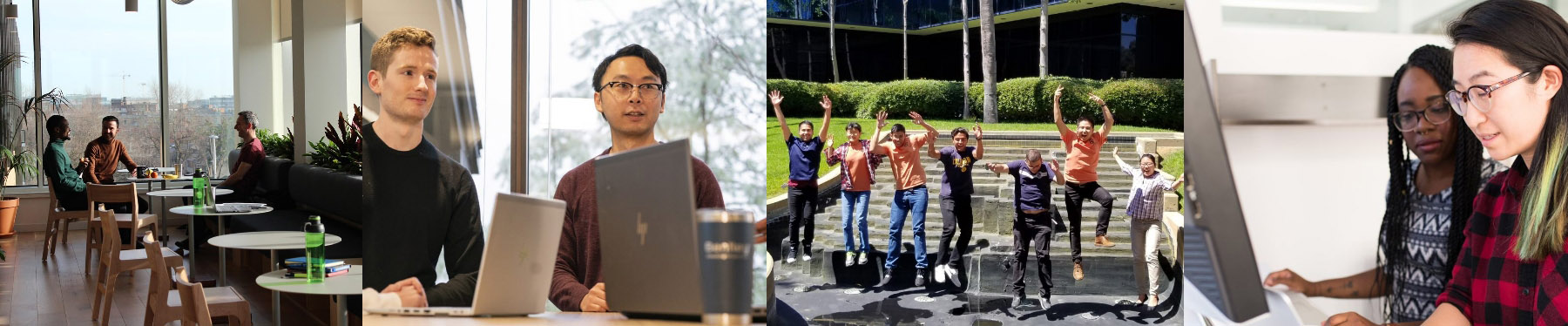 Collage of graduate students in corporate setting