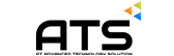 Logo di ats che mostra lettere stilizzate accanto a un disegno triangolare multicolore.
