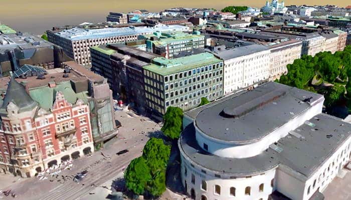 Design 2D da cidade de Helsinki