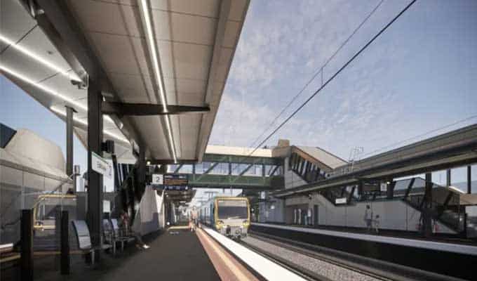 Bahnstrecke in Melbourne