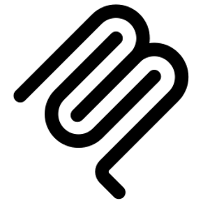 A thick black line forms a continuous, angular, zigzag pattern resembling the letter "M" rotated clockwise, echoing the structured design seen in Bentley MCP Servers.