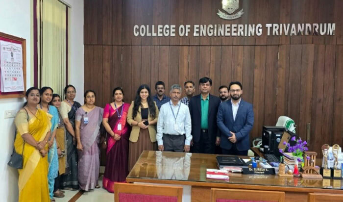 Team members from Bentley Systems and College of Engineering Trivandrum sign MOU to build future-ready talent for India’s digital infrastructure ecosystem. Image courtesy of Bentley Systems.