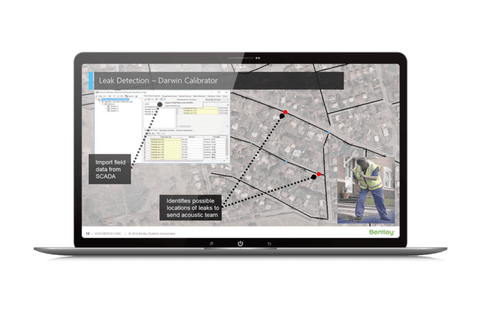 OpenFlows WaterGEMS Computer Software Screen Mockup | Bentley Systems | Infrastructure Engineering Software Company OpenFlows WaterGEMS Computer Software Screen Mockup
