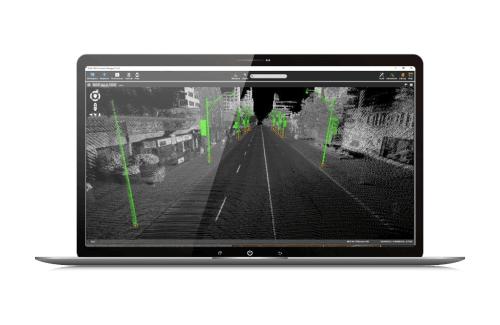 Bildschirmanzeige der Software Orbit 3DM Feature Extraction