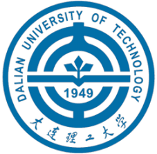 Logo of Dalian University of Technology featuring a blue circular emblem with the university name in English and Chinese, and the year 1949 at the center.