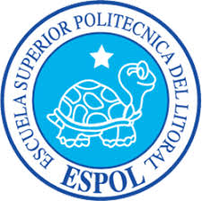 Blue and white circular logo of Escuela Superior Politécnica del Litoral (ESPOL), a standout in LAT AM education, featuring a turtle and a star in the center—an iconic school logo.