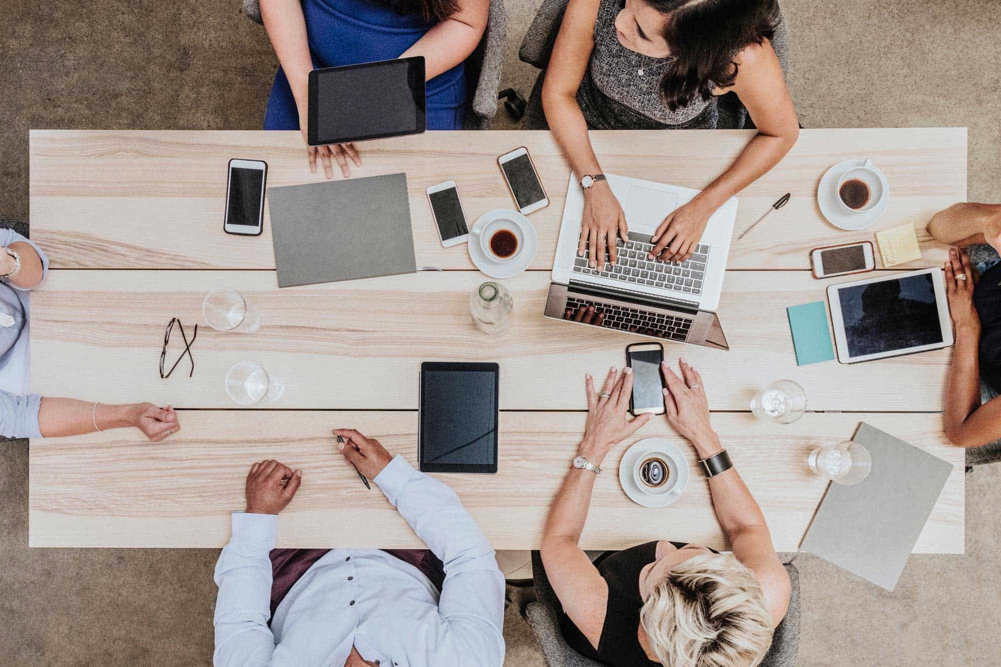 People sitting around a table