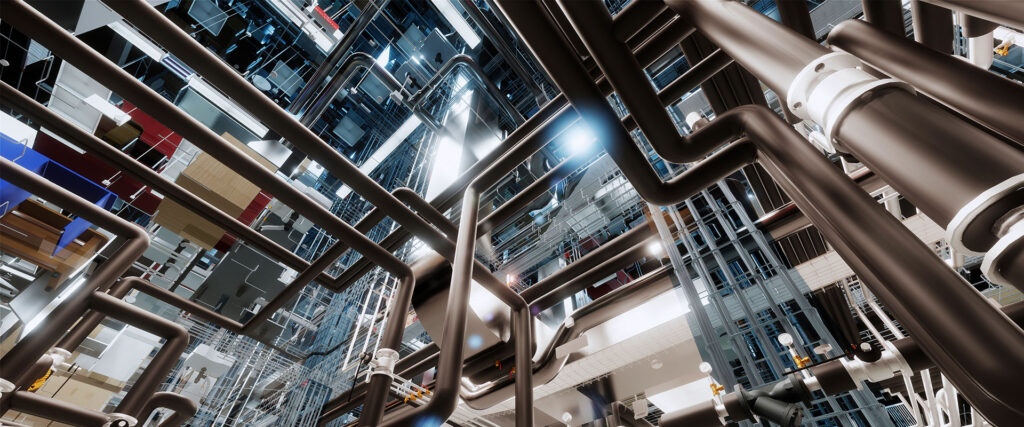 BIM model of internal utilities of the building