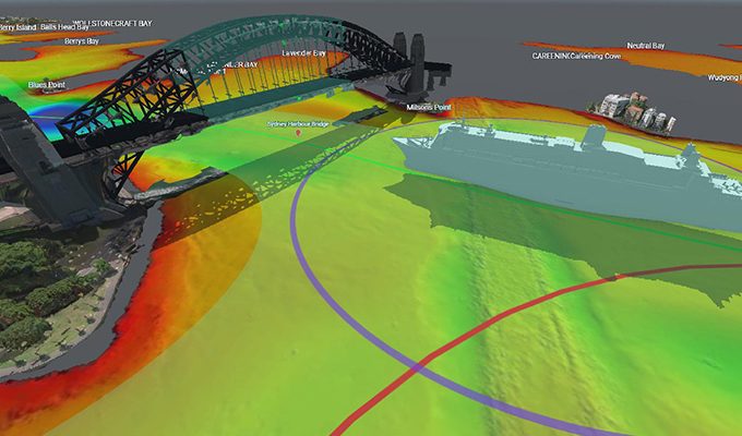 A map of a bridge from the Port Authority of New South Wales