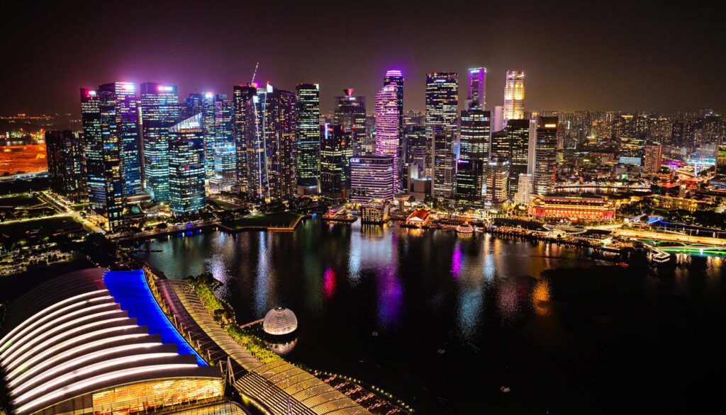 skyline of singapore