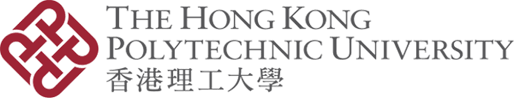 The logo of The Hong Kong Polytechnic University, featuring a red abstract symbol and the university name in English and Chinese.