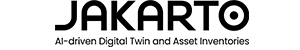 Logo for Jakarto with the tagline "AI-driven Digital Twin and Asset Inventories" in black text on a white background.